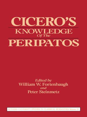 cover image of Cicero's Knowledge of the Peripatos